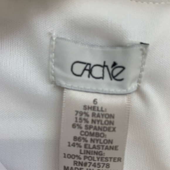 New Stunning Cache White Elegant Evening Dress - Picture 11 of 14